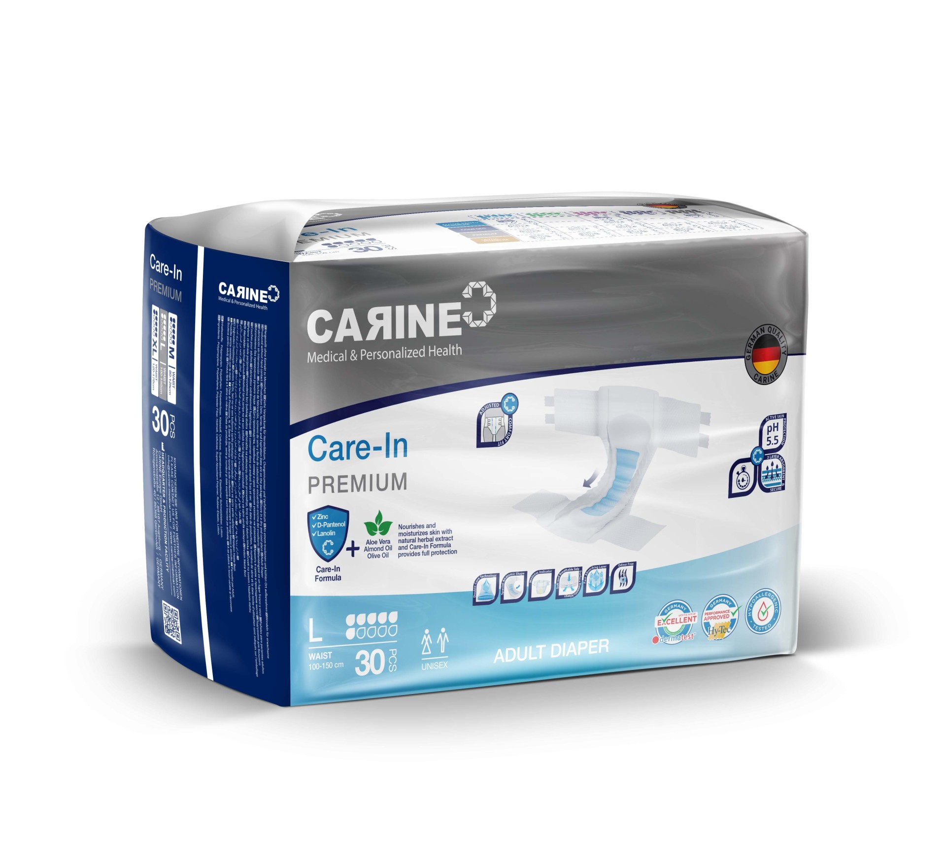 CARINE Premium Yetişkin Hasta Bezi Large Beden 30 Adet - 6 Damla