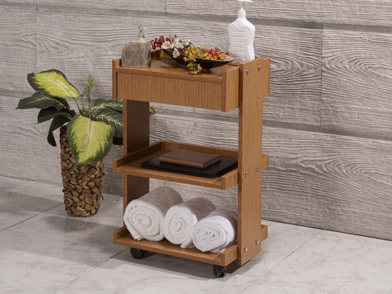 Natura Cihaz Taşıma ve Setup Sehpası | Tek Çekmeceli - Bambu